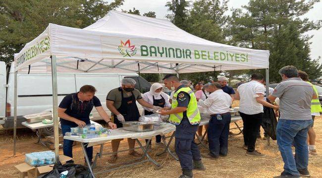 Bayındır Belediyesi Muğla'daki Yangın Bölgesinde