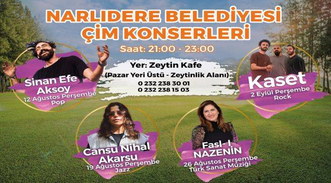 Narlıdere Belediyesi Çim Konserleri başlıyor!