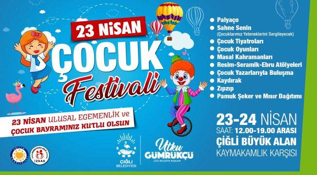 Çiğli Belediyesi'nden 23 Nisan programı