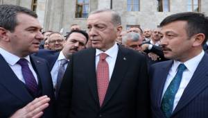 Grup Toplantısı öncesi Erdoğan ve Koştu bir arada