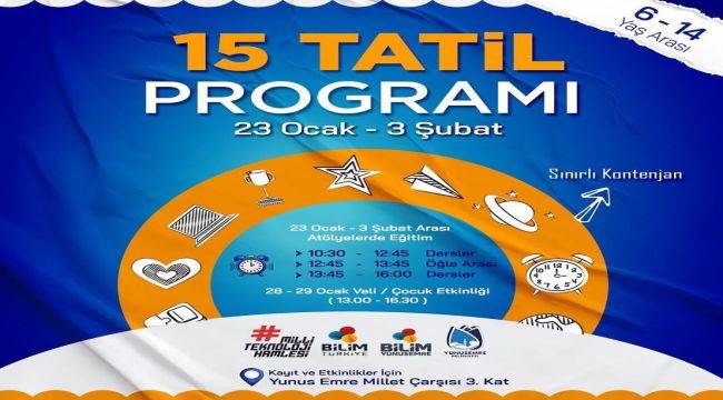 Bilim Yunusemre’den öğrencilere ara tatil eğitimi