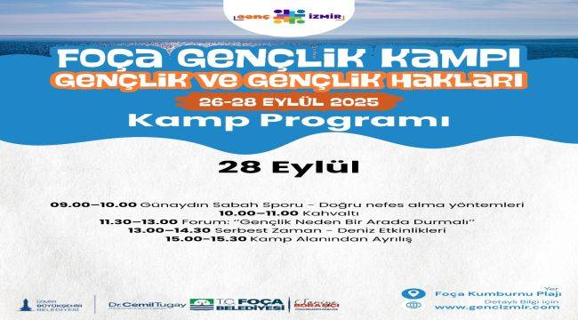 Büyükşehir’den gençlere Foça’da kamp