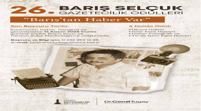 26. Barış Selçuk Gazetecilik Ödülleri’ne son başvuru tarihi 14 Kasım 