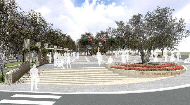 Kınık Cumhuriyet Meydanı yenileniyor
