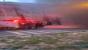 Konak Tünelleri’ndeki araç yangınına itfaiyeden hızlı müdahale