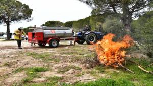 Büyükşehir’in köylere dağıttığı tankerler ormanları kurtarıyor