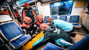 Menemen İZBAN İstasyonu’nda deprem ve kaza tatbikatı